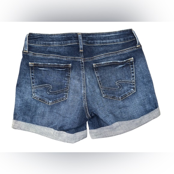 Silver Jeans Mid Rise Boyfriend Shorts women’s Sz 27 4.5” cuffed - Picture 7 of 12
